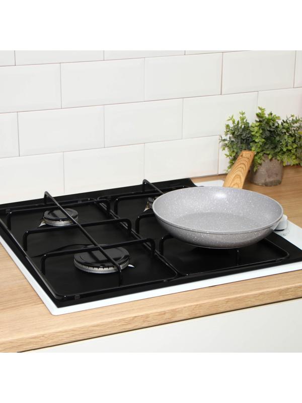 Защитное покрытие для газовой плиты Доляна, 4 шт, тефлон, цвет чёрный