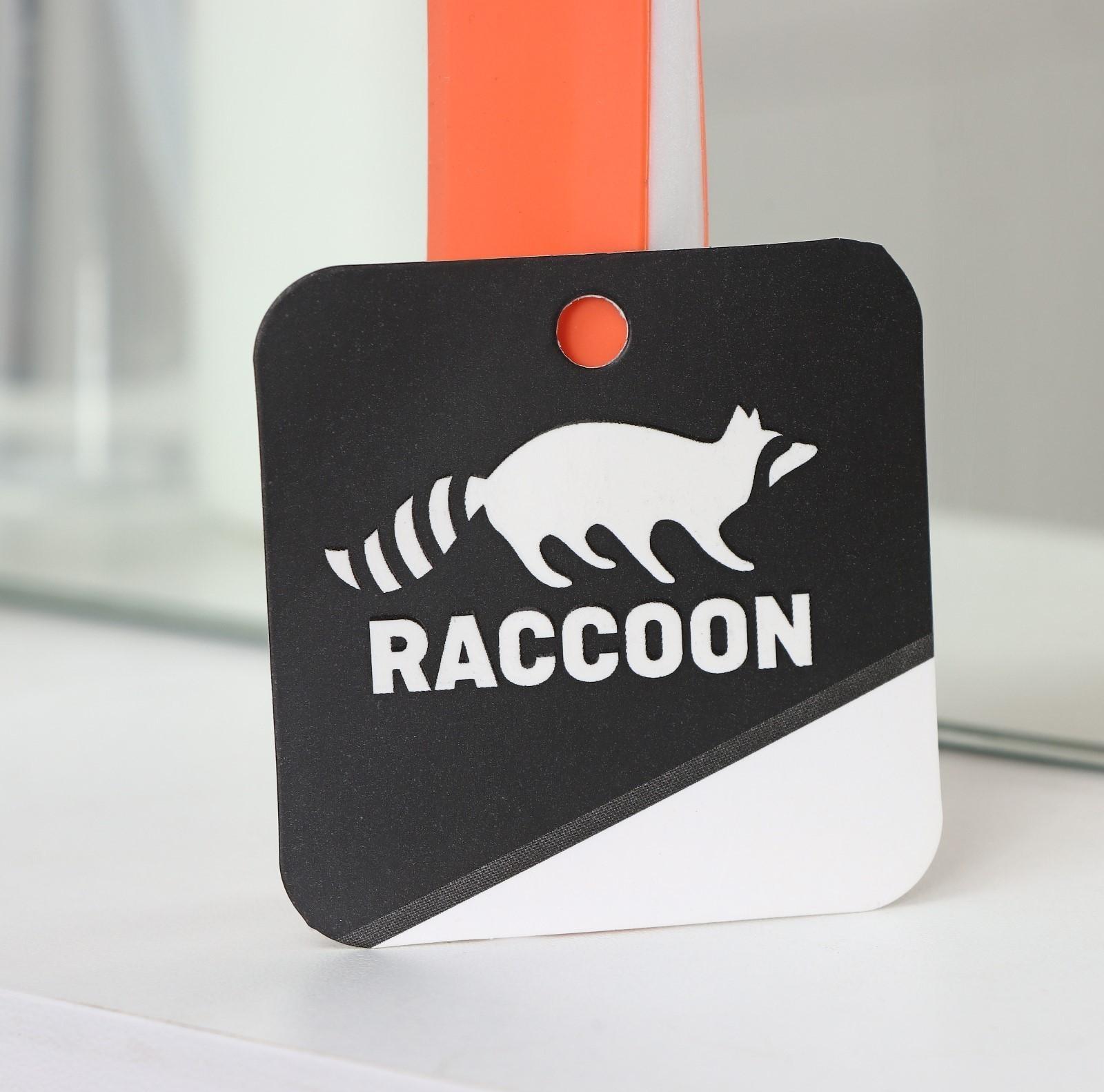 Водосгон с нескользящей ручкой Raccoon Orange, сгон силикон, 25×24 см