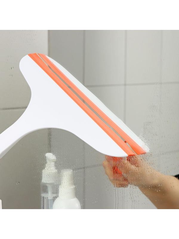 Водосгон с нескользящей ручкой Raccoon Orange, сгон силикон, 25×24 см