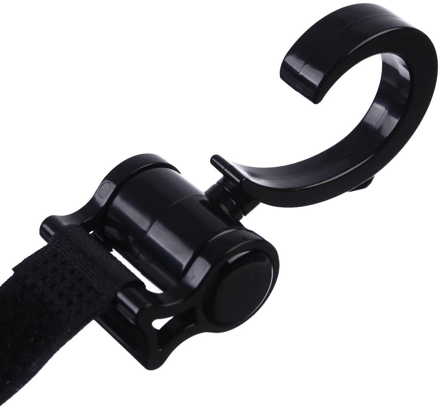 Крючок-вешалка (1 шт.), пластиковый на липучке, цвет черный