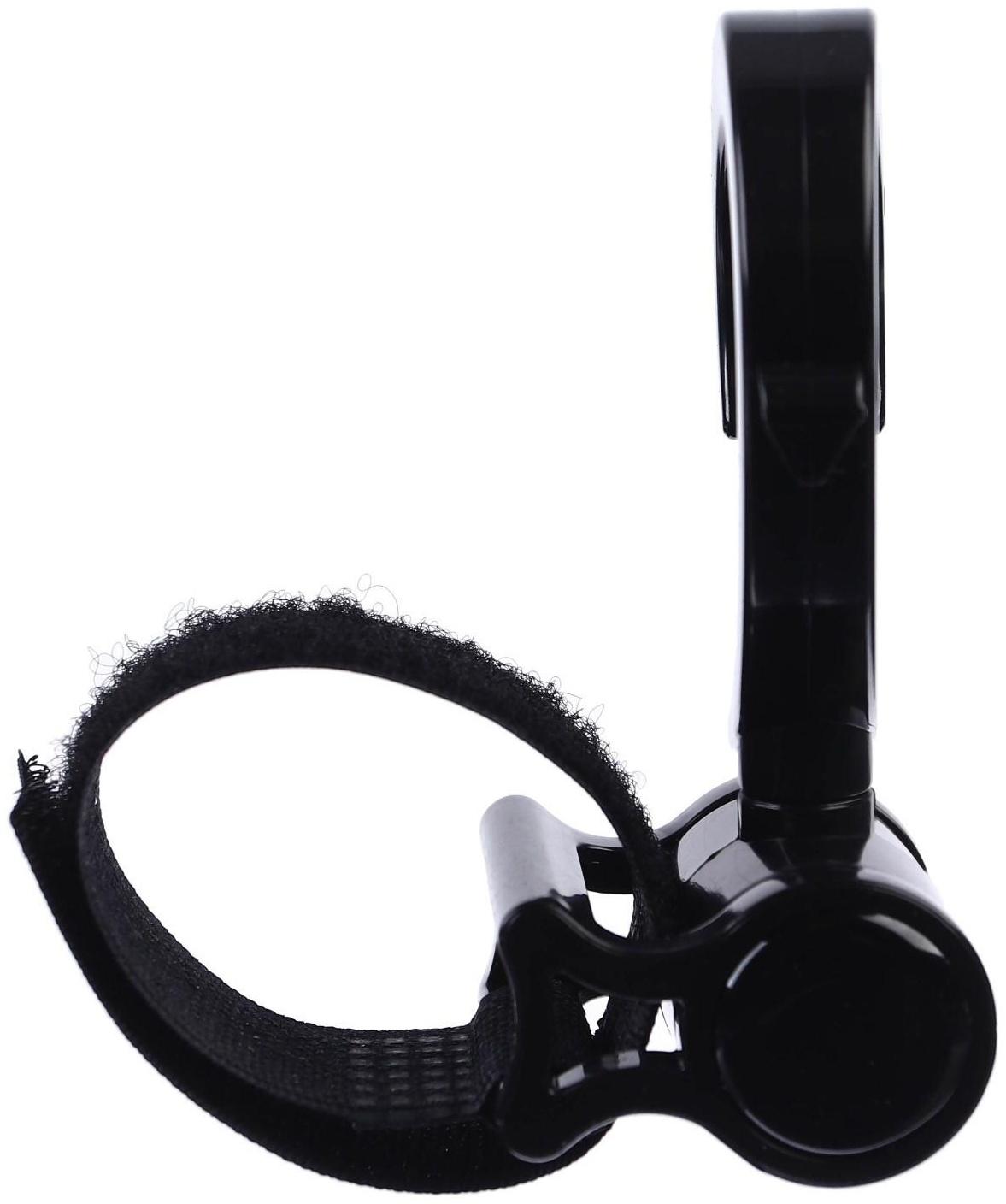 Крючок-вешалка (1 шт.), пластиковый на липучке, цвет черный