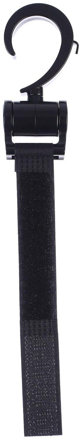 Крючок-вешалка (1 шт.), пластиковый на липучке, цвет черный