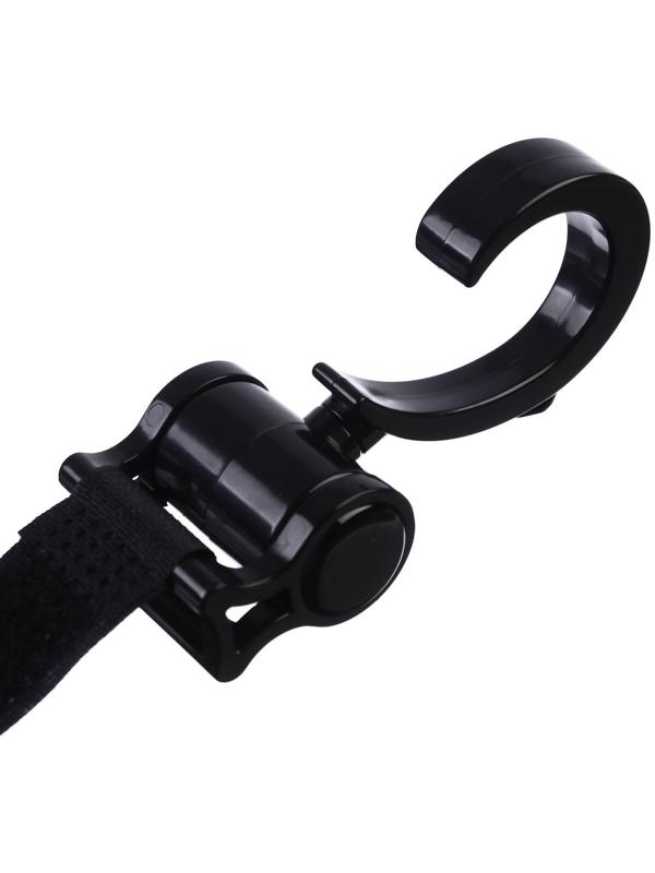 Крючок-вешалка (1 шт.), пластиковый на липучке, цвет черный