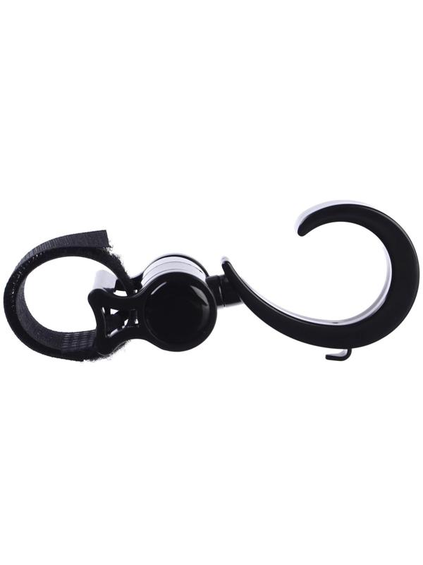 Крючок-вешалка (1 шт.), пластиковый на липучке, цвет черный