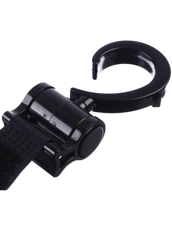 Крючок-вешалка (1 шт.), пластиковый на липучке, цвет черный