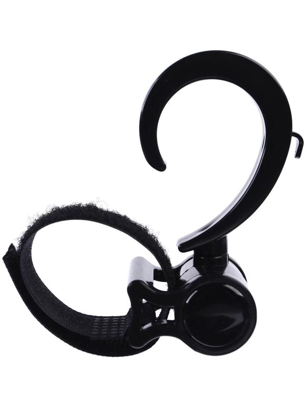 Крючок-вешалка (1 шт.), пластиковый на липучке, цвет черный