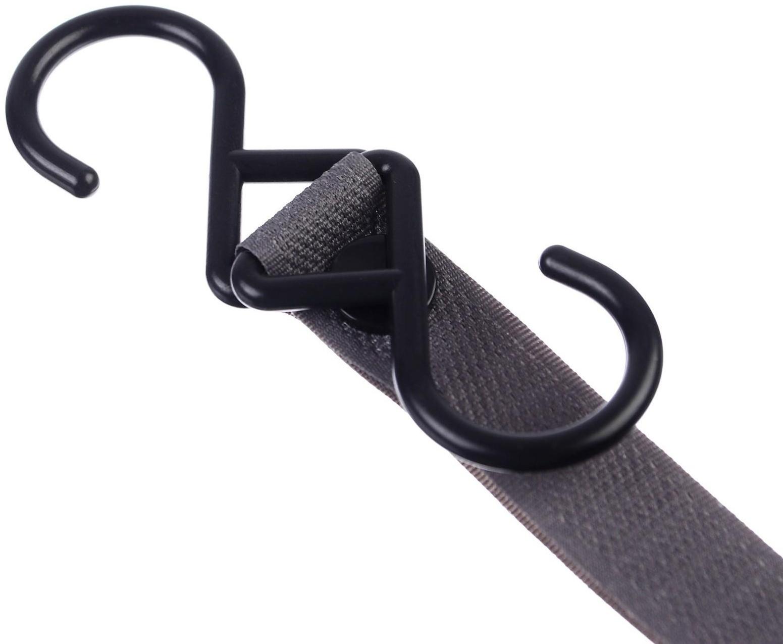 Крючок пластиковый для коляски на липучке, цвет серый