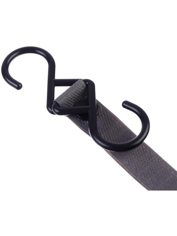 Крючок пластиковый для коляски на липучке, цвет серый