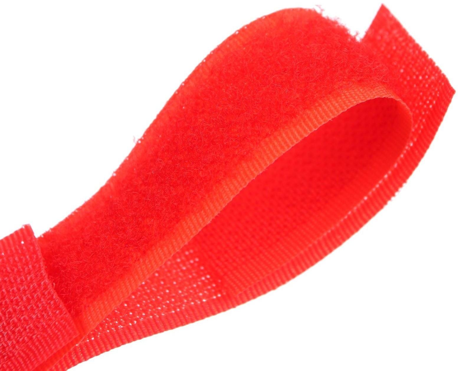 Крючок пластиковый для коляски на липучке, цвет красный