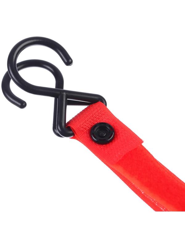 Крючок пластиковый для коляски на липучке, цвет красный