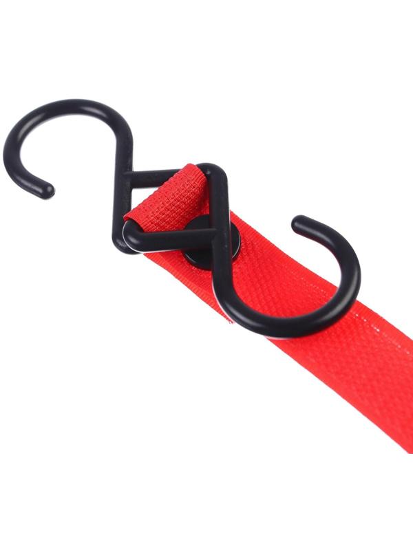 Крючок пластиковый для коляски на липучке, цвет красный