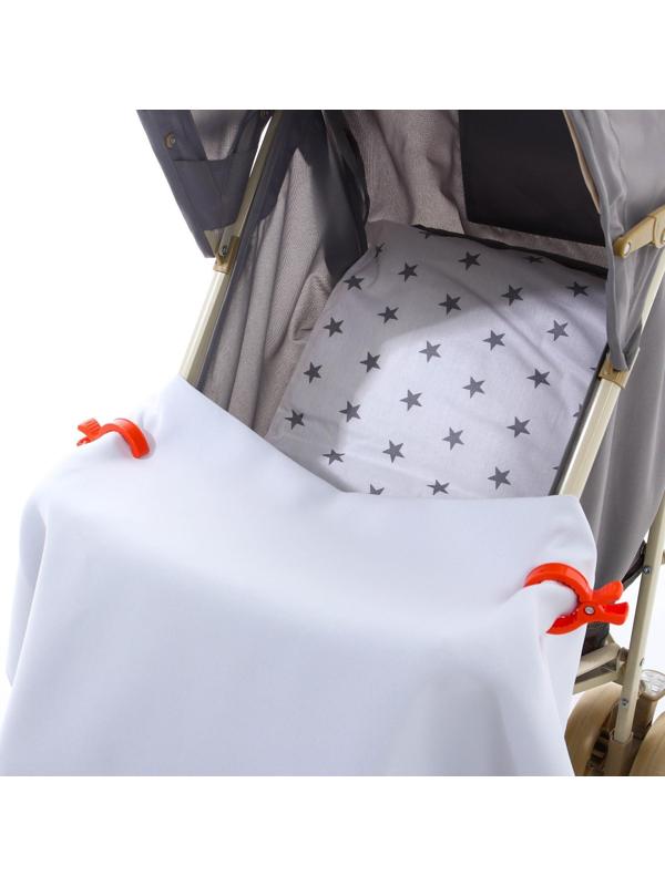 Универсальный зажим - прищепка для игрушки/пледа на коляску, цвет оранжевый