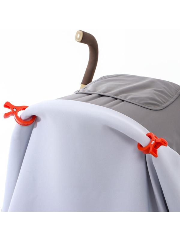 Универсальный зажим - прищепка для игрушки/пледа на коляску, цвет оранжевый