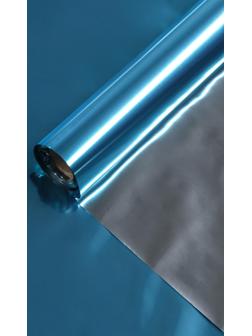 Полисилк двухсторонний голубой + серебро 1 х 20 м