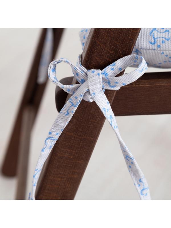 Подушка на стул бык Гуч голубой 40х40см, рогожка, 150 г/м2, холлофайбер