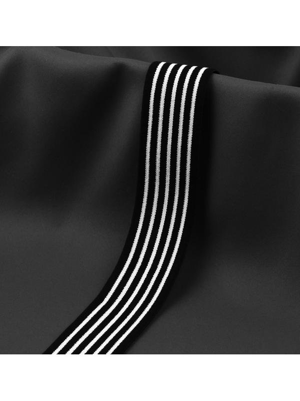 Резинка тканая «Полоски», мягкая, 40 мм, 4,5 ± 0,5 м, цвет чёрный/белый