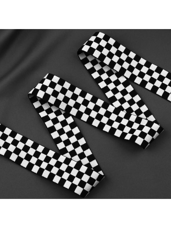 Резинка тканая «Шахматы», мягкая, 40 мм, 4,5 ± 0,5 м, цвет чёрный/белый