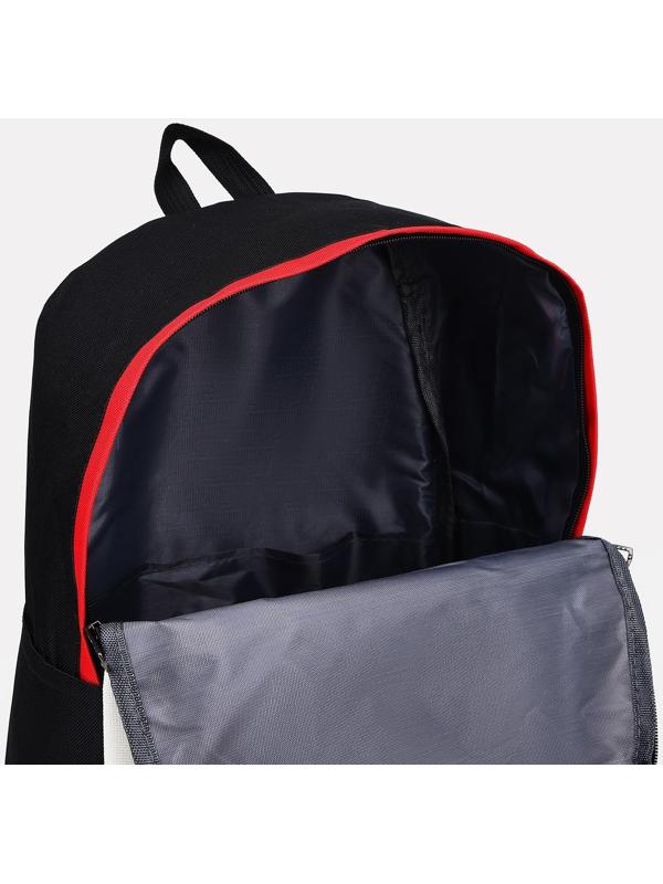 Рюкзак на молнии, наружный карман, набор шопер, сумка, цвет чёрный