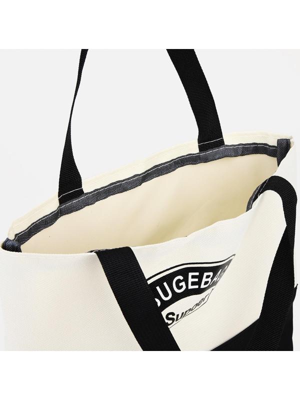 Рюкзак на молнии, наружный карман, набор шопер, сумка, цвет чёрный