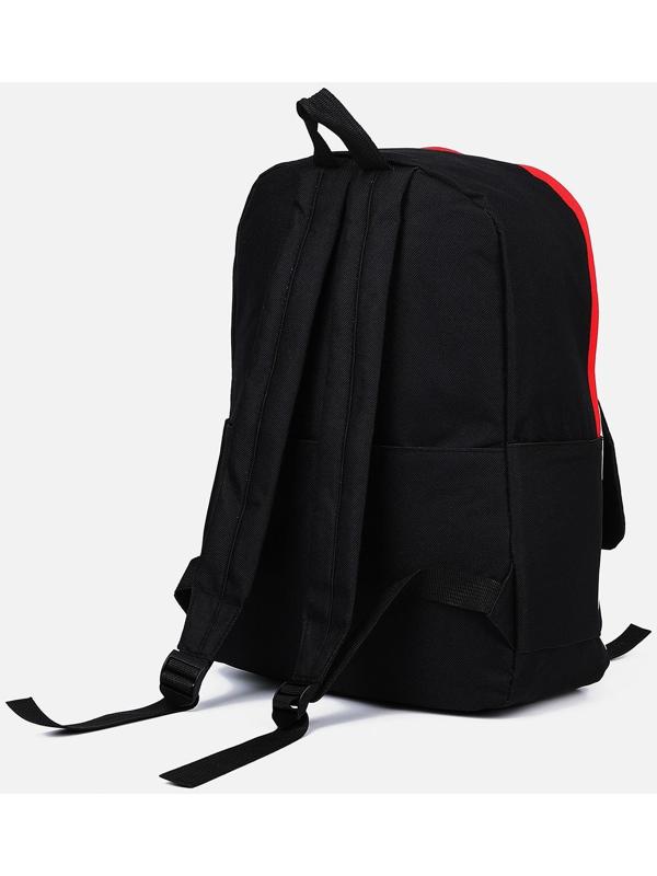 Рюкзак на молнии, наружный карман, набор шопер, сумка, цвет чёрный