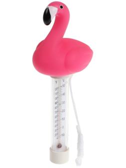Термометр плавающий для бассейна, фламинго