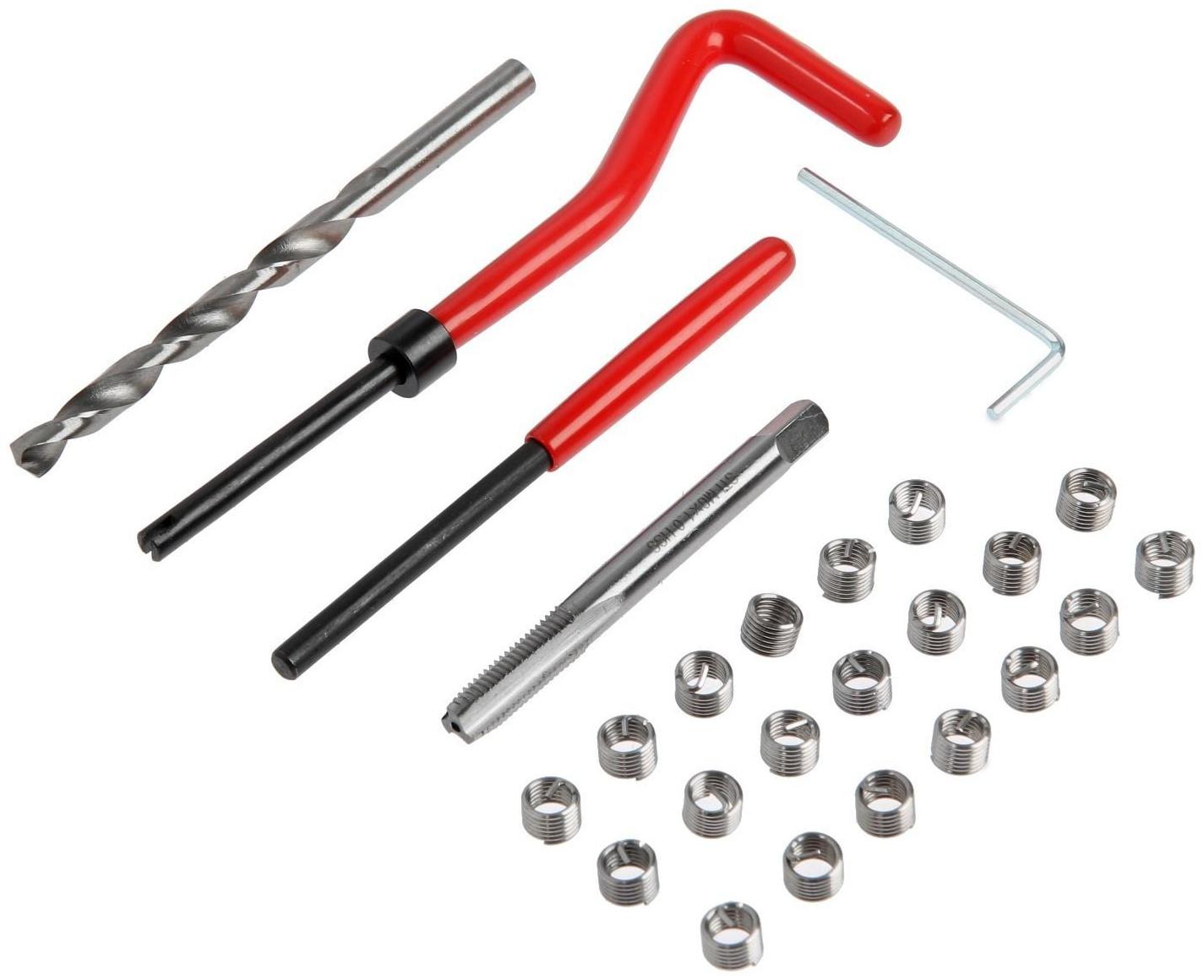 Набор для восстановления резьбы ТУНДРА, М6х1, 25 предметов