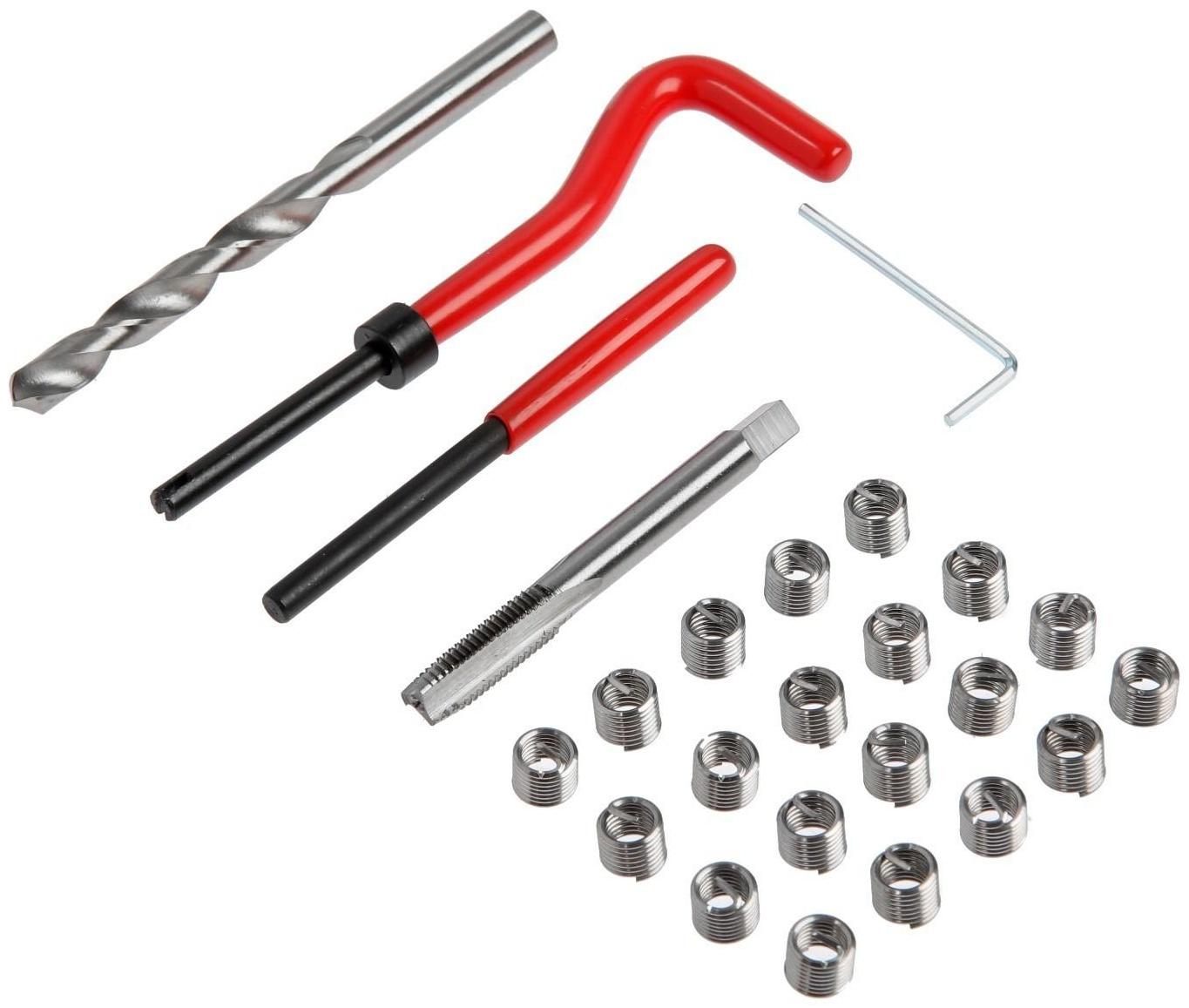 Набор для восстановления резьбы ТУНДРА, М8х1.25, 25 предметов