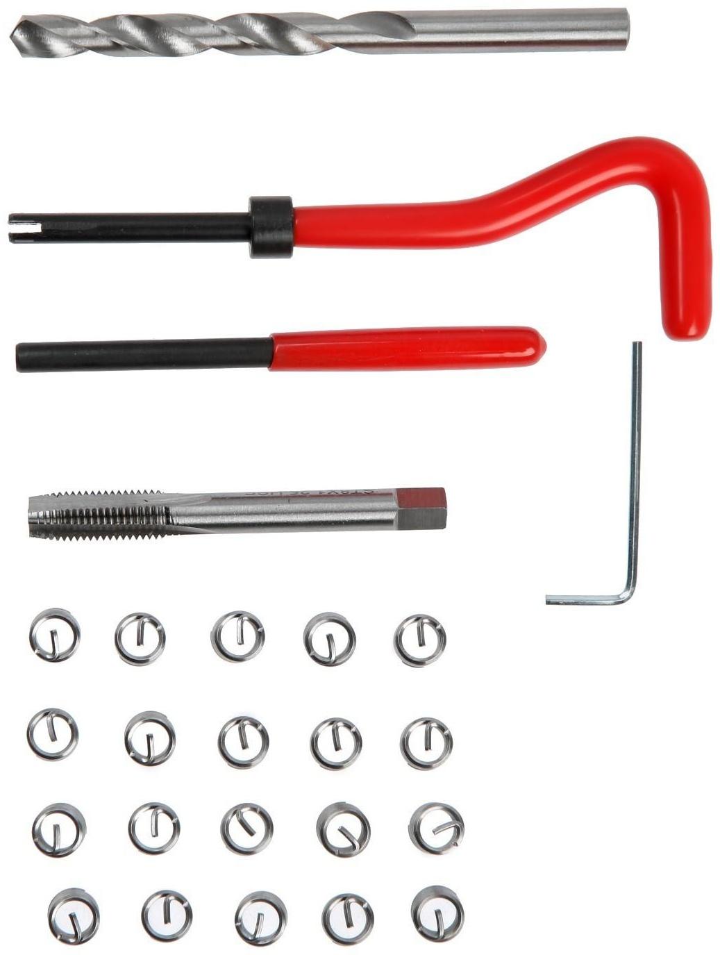 Набор для восстановления резьбы ТУНДРА, М8х1.25, 25 предметов