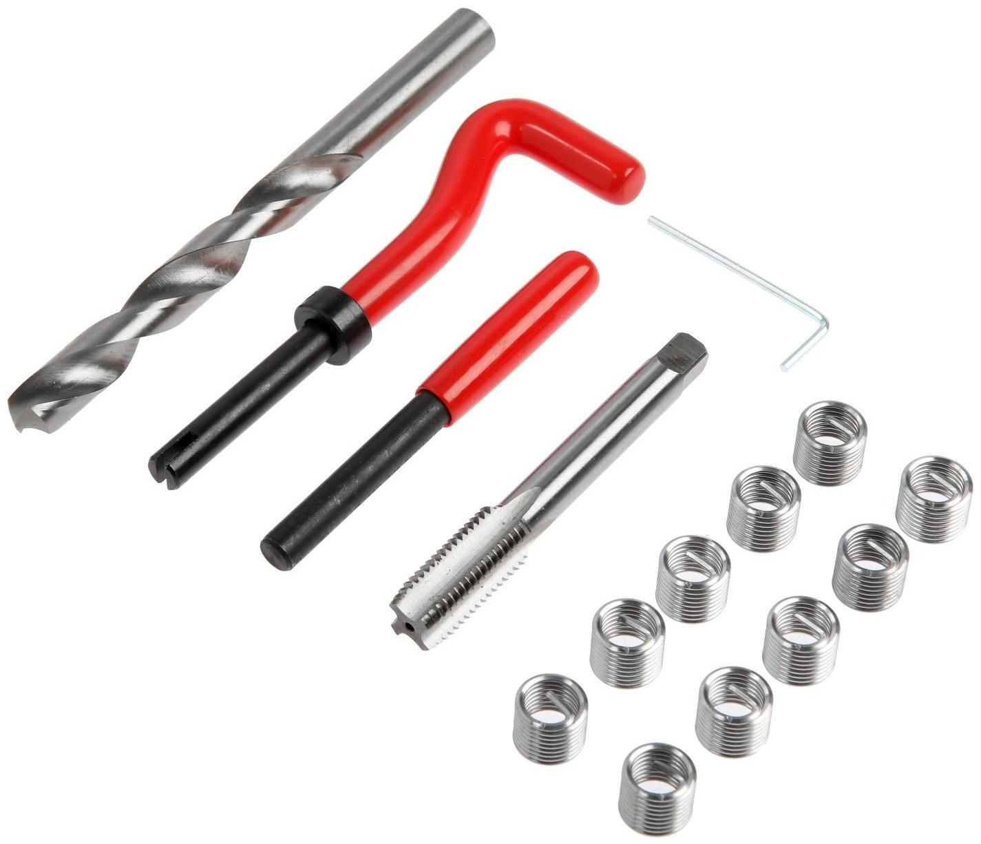 Набор для восстановления резьбы ТУНДРА, М12х1.75, 15 предметов