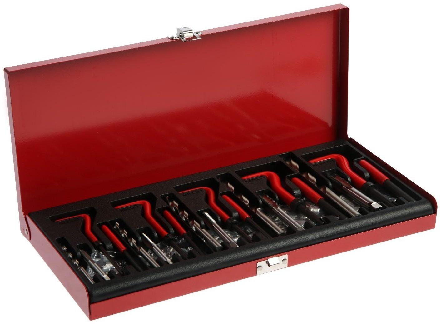 Набор для восстановления резьбы ТУНДРА, М5-М12, 131 предмет