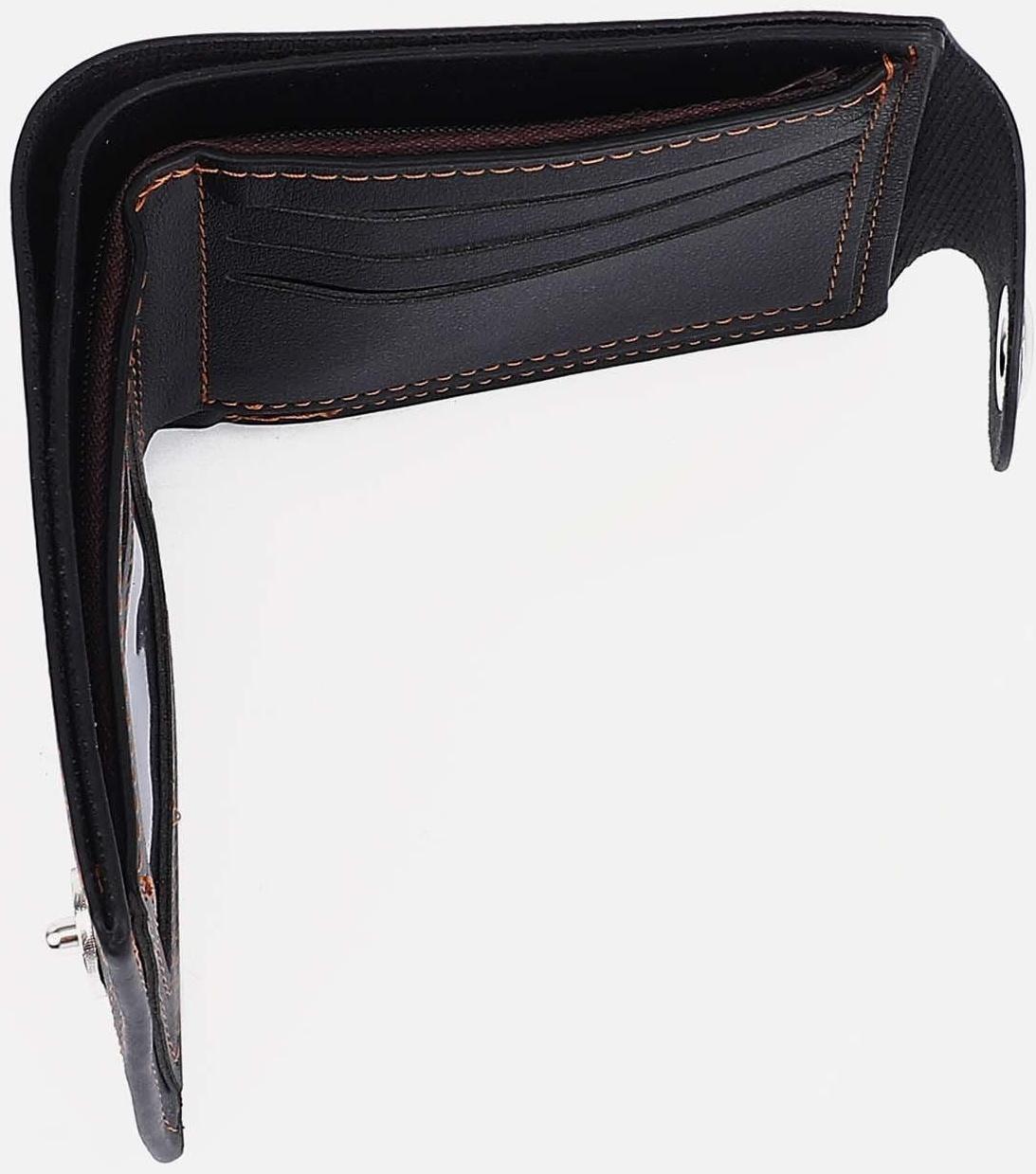 Портмоне на магните, отдел для купюр, для карт, для монет, цвет тёмно-коричневый