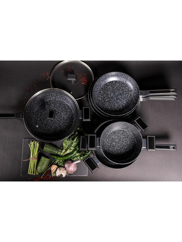 Кастрюля Magistro Warrior, 2,3 л, d=20 см, h=8,8 см, с крышкой, антипригарное покрытие, индукция