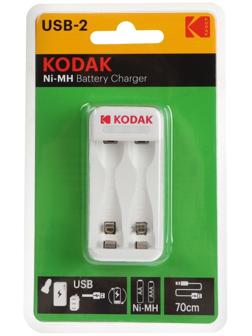 Зарядное устройство Kodak C8001B, для аккумуляторов 2хAA/AAA, USB, белое