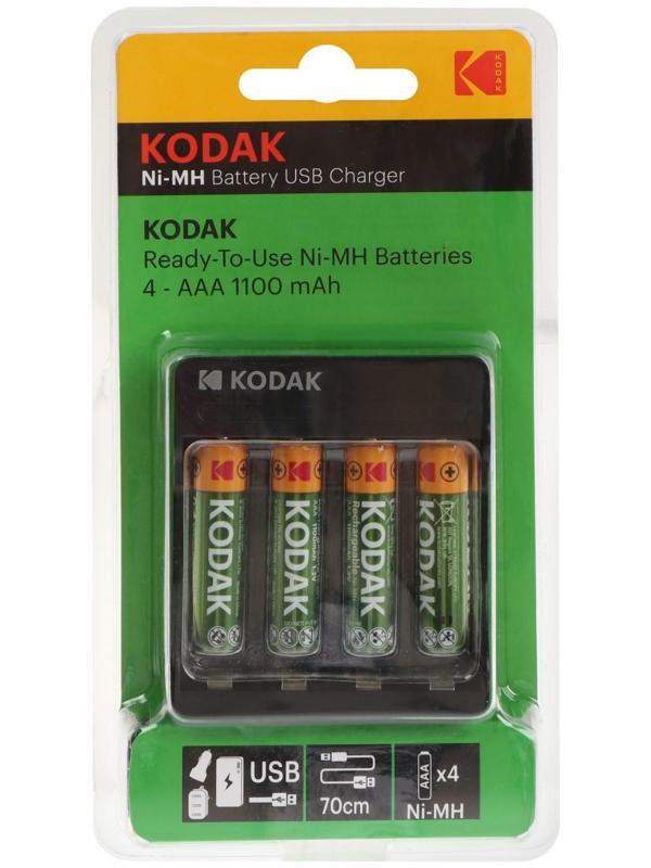 Зарядное устройство Kodak USB Overnight charger для AAA + 4 аккумулятора AAA 1100 мАч