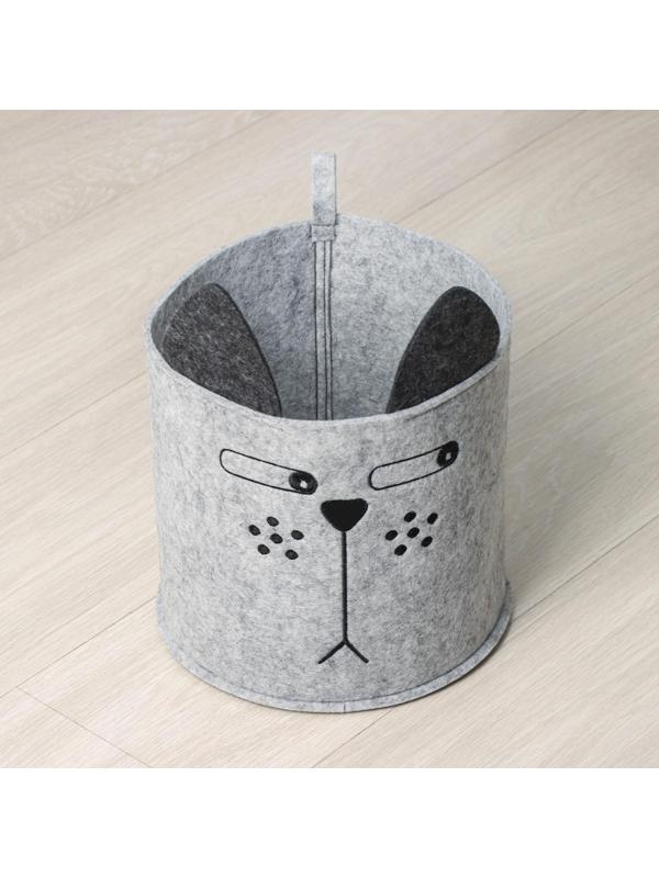 Органайзер для хранения Funny «Котяра», 24×24×22 см, 8 л, цвет серый