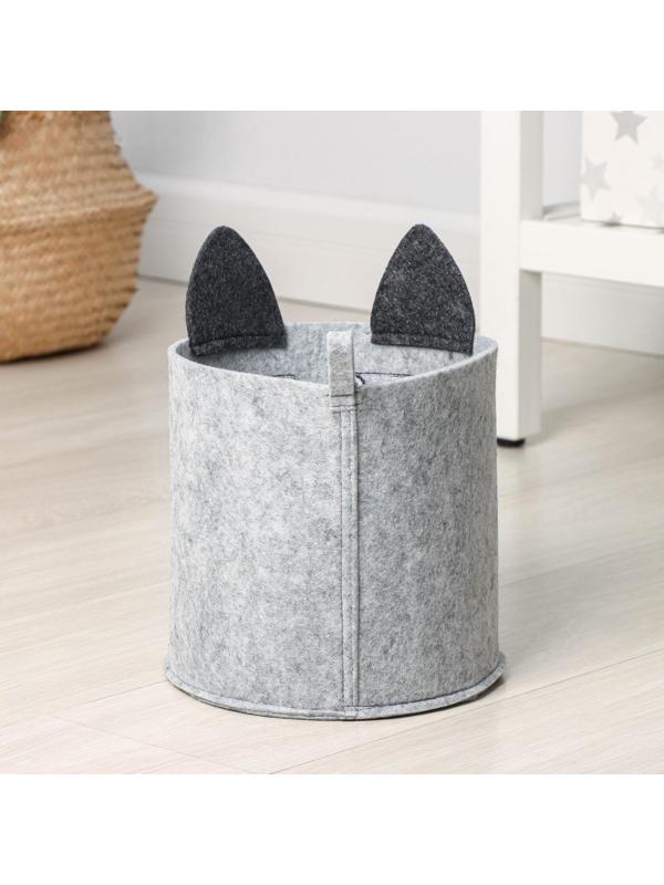 Органайзер для хранения Funny «Котяра», 24×24×22 см, 8 л, цвет серый