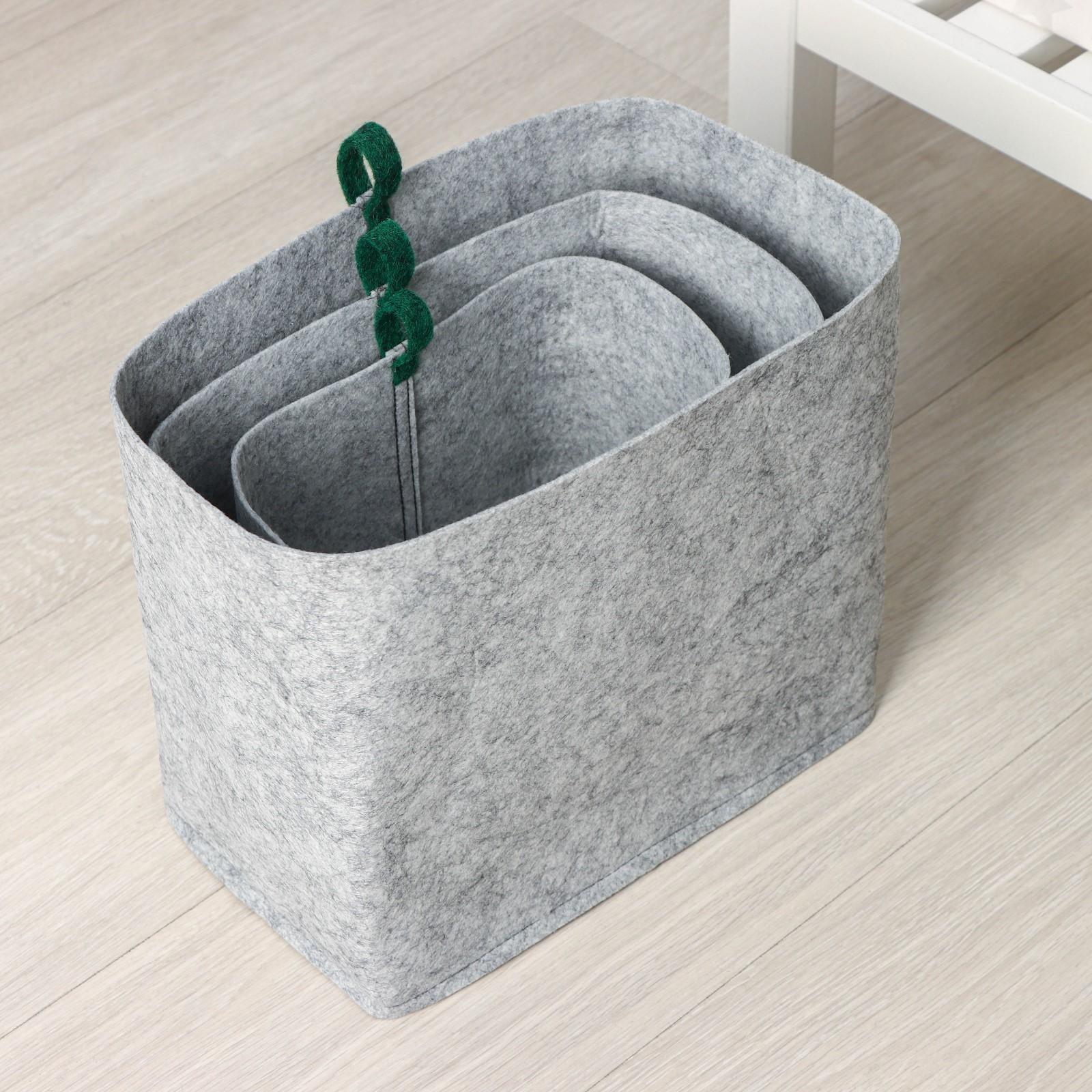 Набор органайзеров для хранения Sauna time, 3 шт: 1 шт - 12×18×17 см, 3л; 1 шт - 16×24×21 см, 8 л; 1 шт - 18×30×25 см