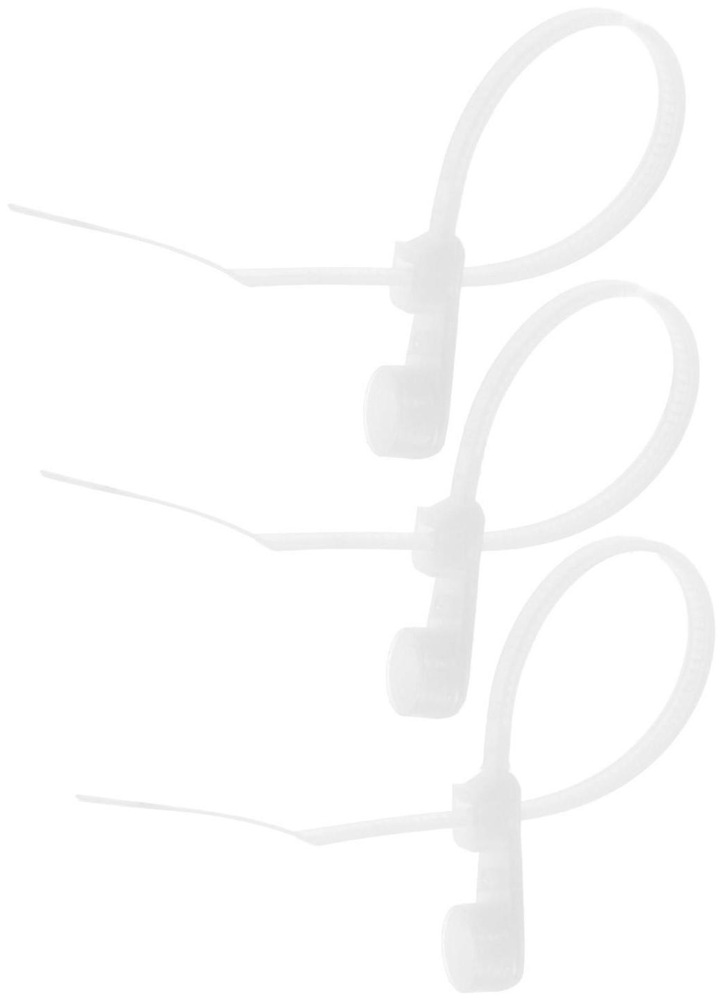 Хомут-стяжка с монтажным отверстием, 3х120 мм, 100 шт