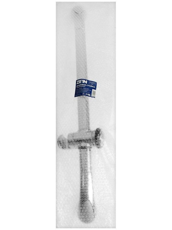 Душевая стойка ZEIN H02, с держателем, изогнутая, хром