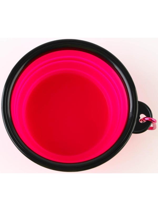 Миска силиконовая «Йога», 13х9х5.5 см, 350 мл, фуксия