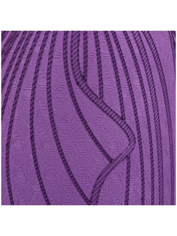 Коврик для йоги Flowers, 183 х 61 х 0.6 см, цвет фиолетовый