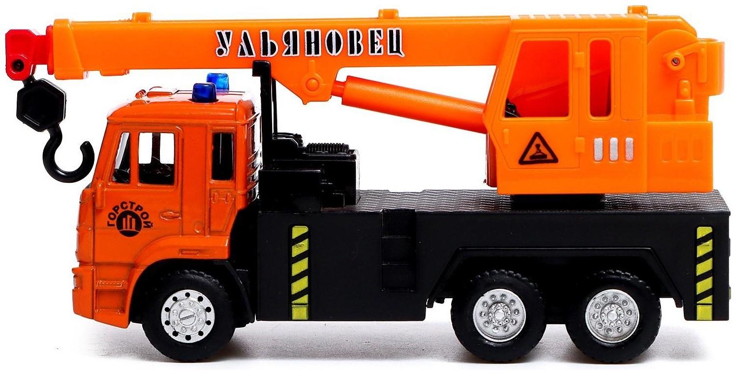 Грузовик металлический «КамАЗ «Кран», масштаб 1:54, инерция