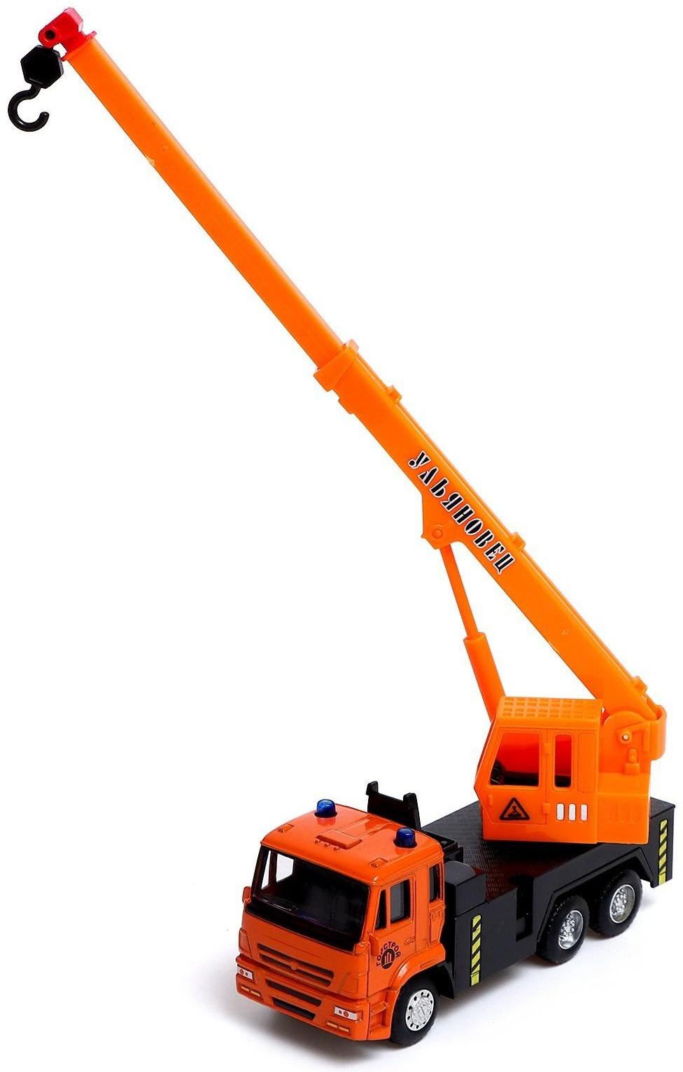 Грузовик металлический «КамАЗ «Кран», масштаб 1:54, инерция