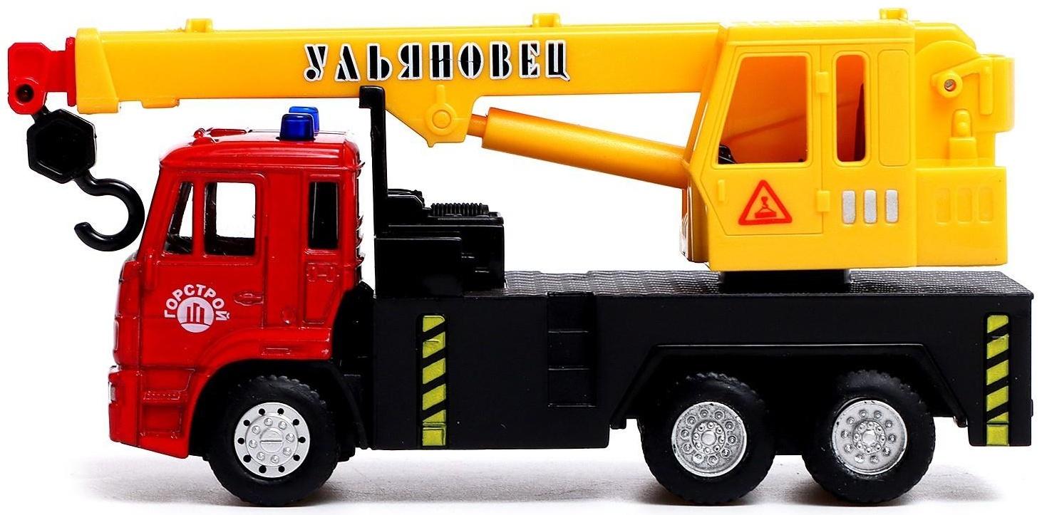 Грузовик металлический «КамАЗ «Кран», масштаб 1:54, инерция