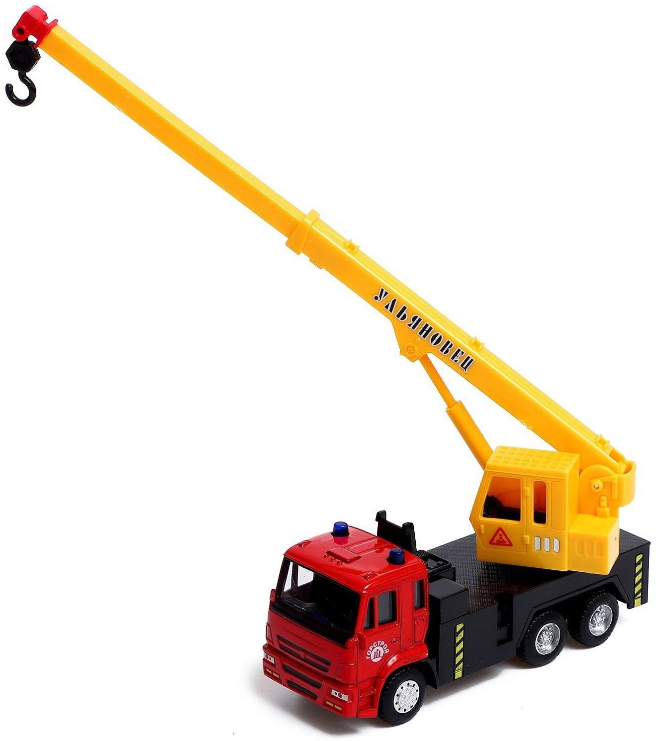 Грузовик металлический «КамАЗ «Кран», масштаб 1:54, инерция