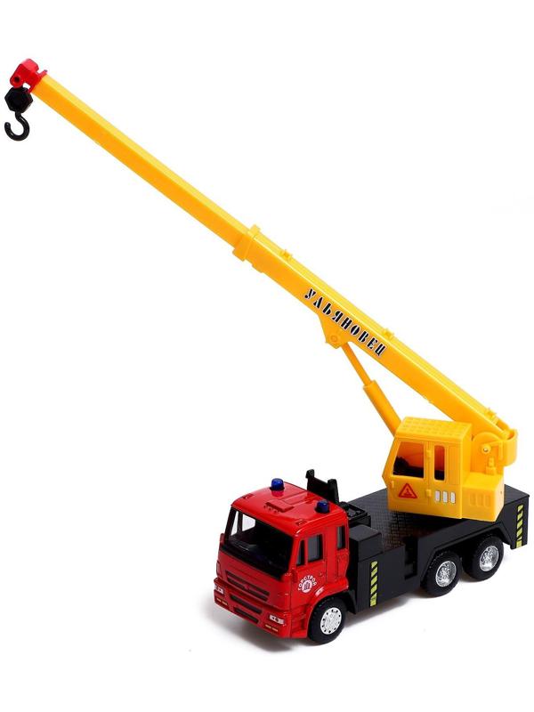Грузовик металлический «КамАЗ «Кран», масштаб 1:54, инерция