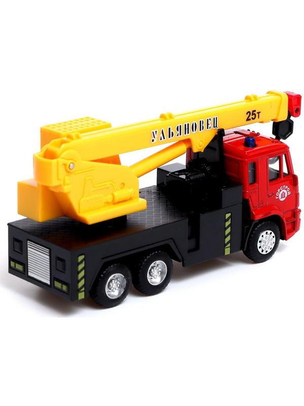 Грузовик металлический «КамАЗ «Кран», масштаб 1:54, инерция