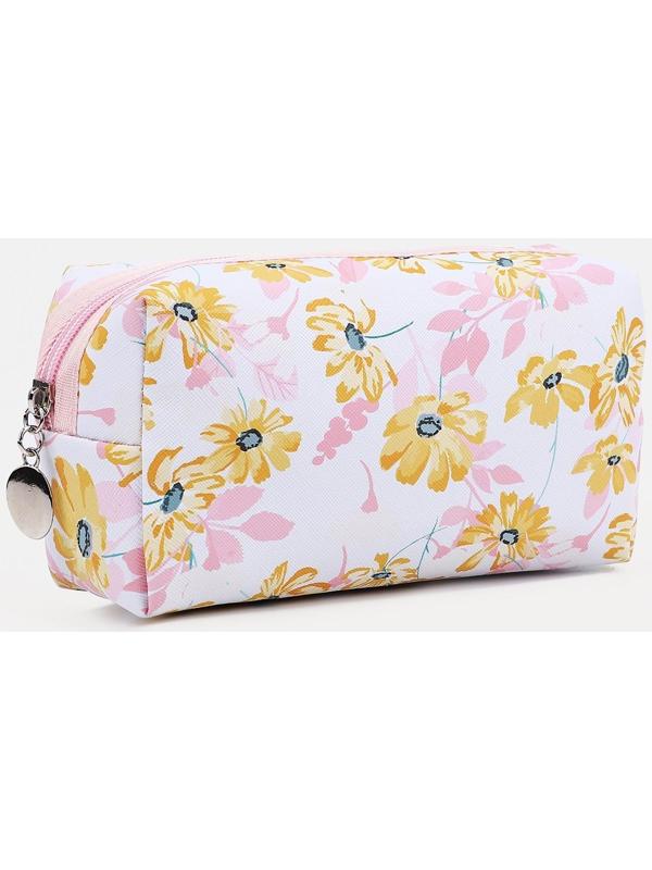 Косметичка на молнии, цвет розовый