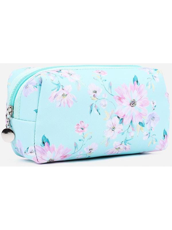 Косметичка на молнии, цвет голубой