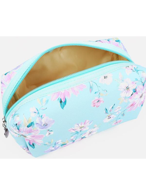 Косметичка на молнии, цвет голубой